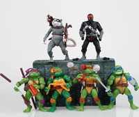 funny 6pcslot mutant turtles movie 12cm master splinter leonardo raphael michelangelo donatello model doll action figures toy