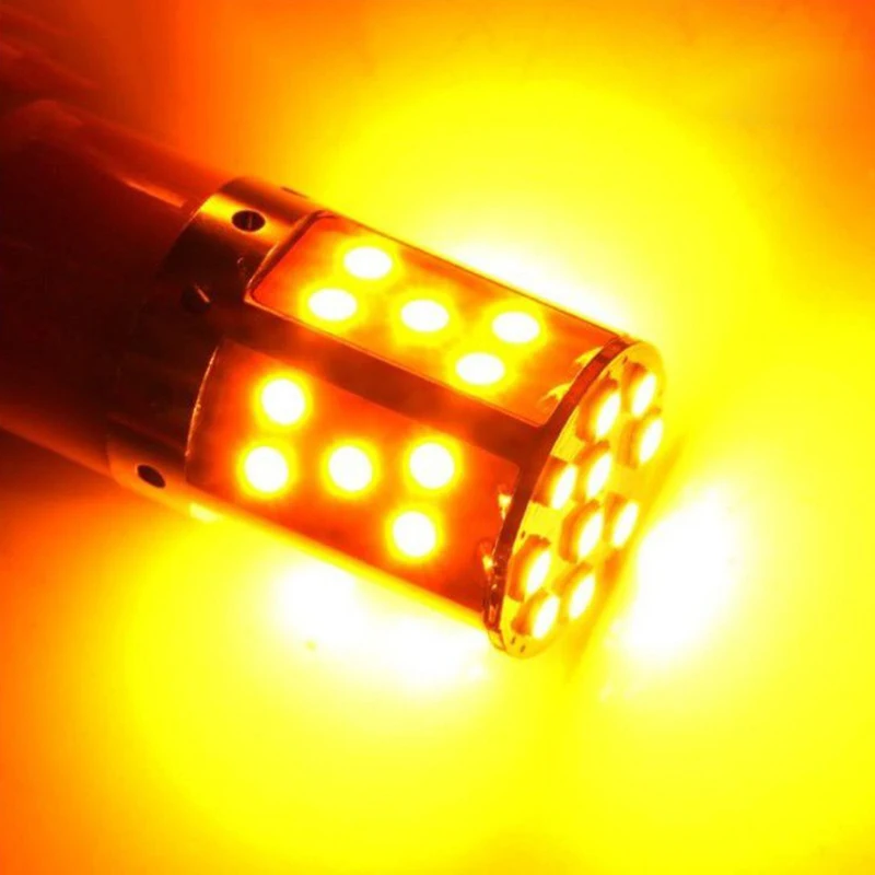 1156 1157 P21W BA15S PY21W BAU15S 7440 7443 3030 35 SMD ошибок светодиодный Canbus автомобиля поворотными лампами, 12-24V DC нет Hyper флэш-памяти