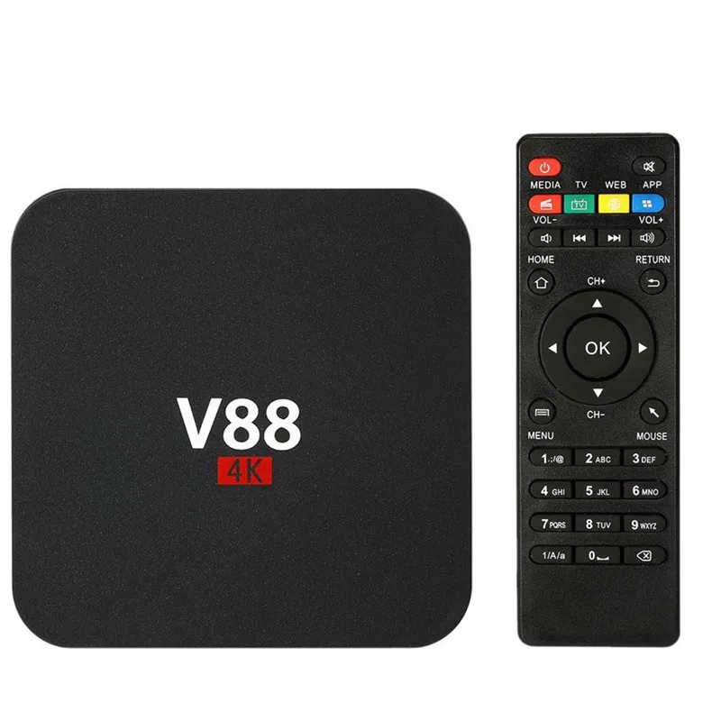 

Домашний кинотеатр V88 RK3229 Смарт ТВ приставка плеер 4K четырехъядерный 8 Гб WiFi медиаплеер ТВ коробка умный HDTV ТВ коробка относится к Android
