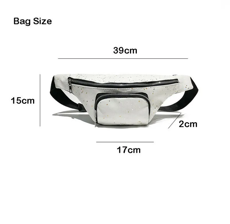 

New Women Waist Fanny Pack Belt Bag Fashion Sequin Travel Hip Bum Bag Small Purse Chest Pouch Lovely Crossbody Bag Shoulder Bag