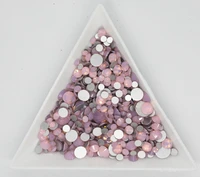 pink opal glass 3d nail art rhinestones ss3 ss4 ss5 ss6 ss8 ss10 ss12 ss16 ss20 ss30 ss34 crystal nail art rhinestones