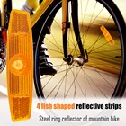 4 шт.компл. предупредсветильник светоотражатель для велосипеда в форме рыбы для горного велосипеда