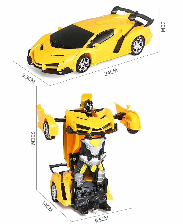118 rc cars 24cm gesture sensing transformation police car robot deformation remote control sports vehicle toy for kids boy c02 free global shipping