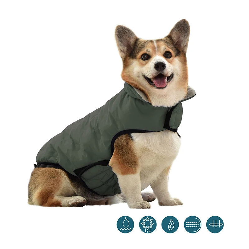 Одежда с принтом в виде собак зимние теплые Pet куртки для щенков