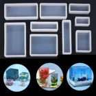 Кубическая силиконовая форма сделай сам, форма для отливания из кристаллов и эпоксидной смолы, инструменты для изготовления ювелирных изделий, украшение цветов, Подвески ручной работы