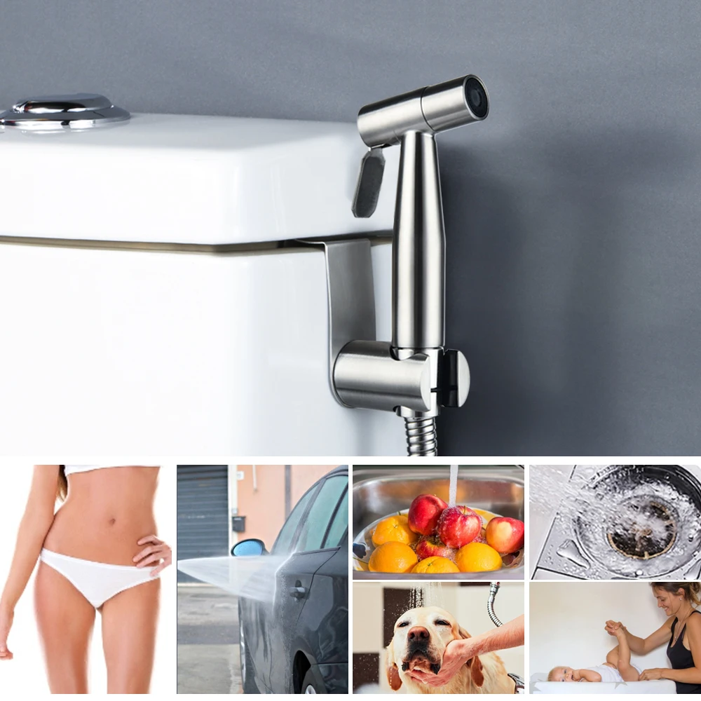 

Handheld Toilet Bidet Sprayer Kit Stainless Steel Shower Heads Set For Bathroom Hand Sprayer Shower Head Self Cleaning Washing
