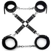 sex toys couples bed bound handcuffs shackles cross plush 3 sets of adult female products sex tools for couples sex position