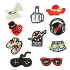 Модные наряды для музыкальных очков, геймпад для джинсов, пришивная ткань с утюгом, наклейка для курток, сумок, обуви, вышивка, Аппликации сделай сам