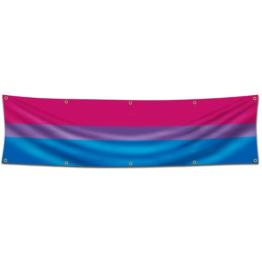 Радужный Флаг ЛГБТ 2x8 футов Летающий баннер с принтом 100D полиэфирная ткань 10