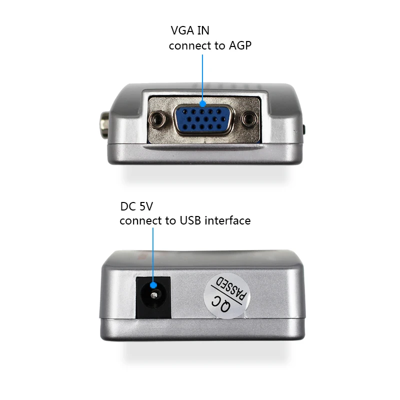 Преобразователь VGA NTSC PAL VGA-AV RCA преобразователь сигнала 1080P видеопереключатель