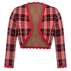 Grace Karin, женские пальто, рукав 34, открытая передняя часть, завязанное болеро с волнистыми краями, тонкие мягкие вязаные топы, модные, элегантные, новые