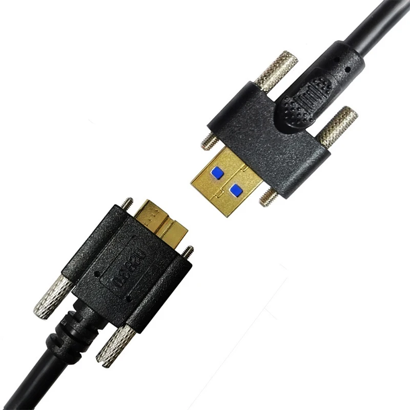 USB 3 0 A папа к Micro B с двойным винтовым фиксирующим жестким диском м3 кабель для
