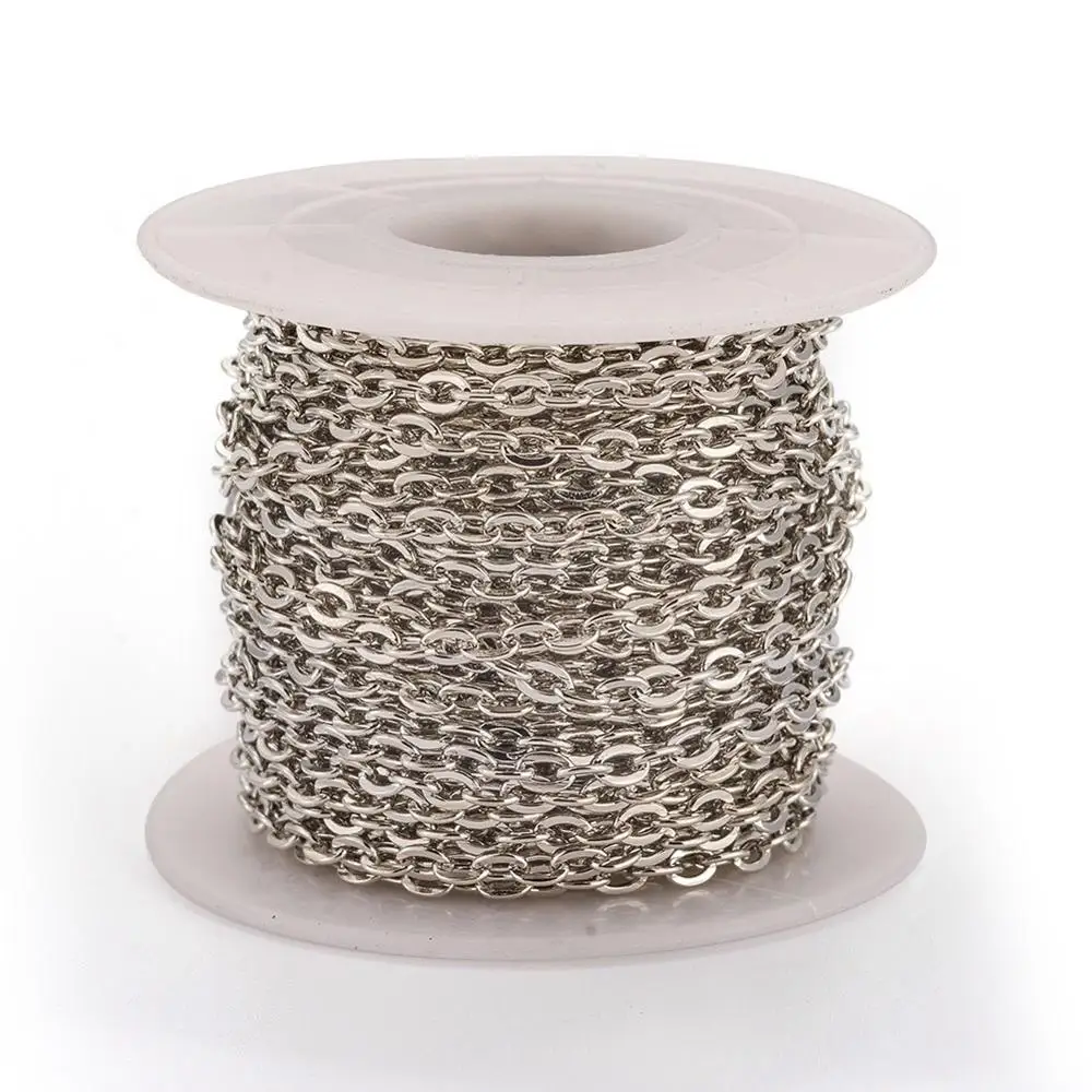 Металлические крестовые цепи с катушкой для изготовления ожерелий браслетов