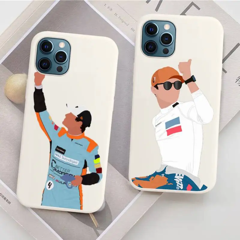 

Lando Norris 2021 Phone Case Soft Solid Color for iPhone 11 12 13 mini pro XS MAX 8 7 6 6S Plus X XR