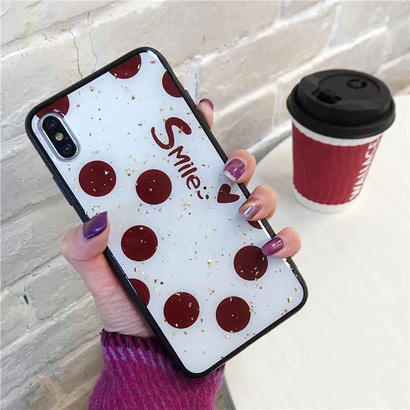 Блестящий волнистый Модный чехол для телефона iphone 8 7 Plus 6 6s эпоксидный X XR XS MAX 10