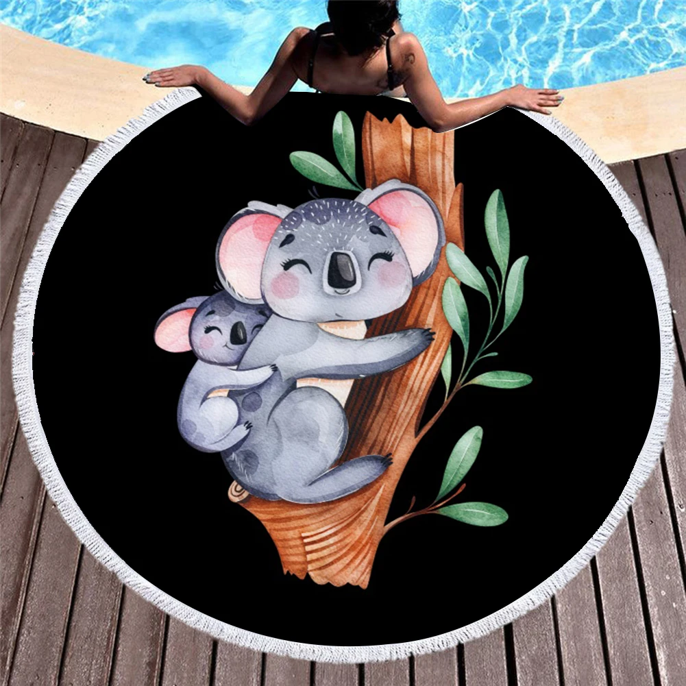 

Круглое полотенце из микрофибры для пляжа и пикника, 150 см