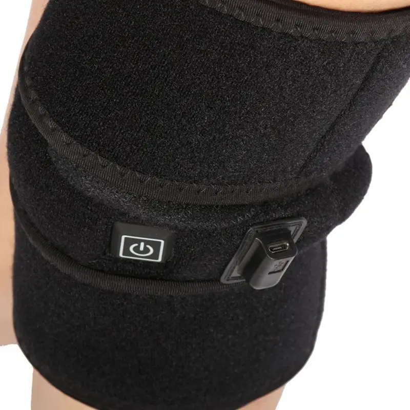 1pc Heated Knee Support Brace Wrap Heating Pad USB Electric Rechargeable Protector For Arthritis Pain Knees | Спорт и развлечения