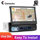 Автомагнитола Camecho 1DIN, автомобильная аудиосистема с экраном 7 дюймов HD, Bluetooth, Mirror Link, MP5, Мультимедийный проигрыватель с FM-радио и USB