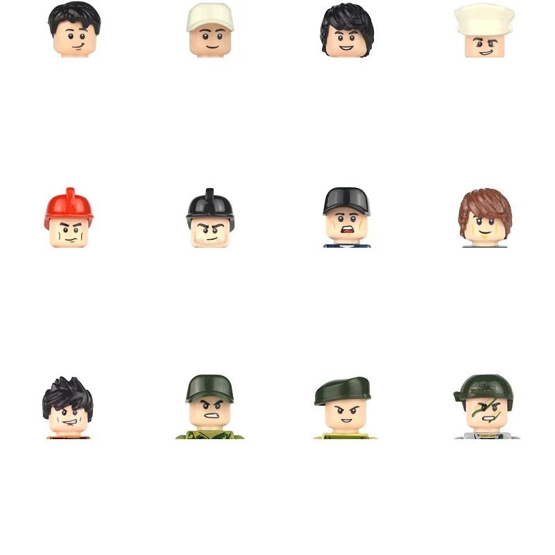 

City Characters Mini Action Figures Building Blocks Policeman SWAT Fireman Occupation Figurine Dolls Bricks Set Children Toys