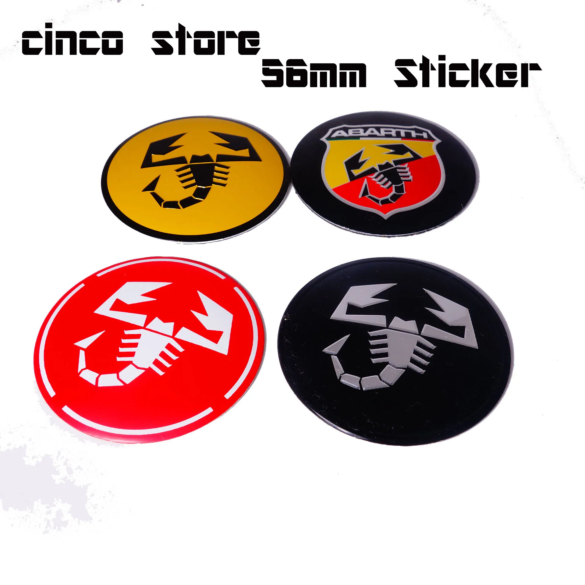 

new 4pcs 56mm logo car emblem Wheel Center Hub Cap auto Rim refit dust-proof badge covers sticker styling