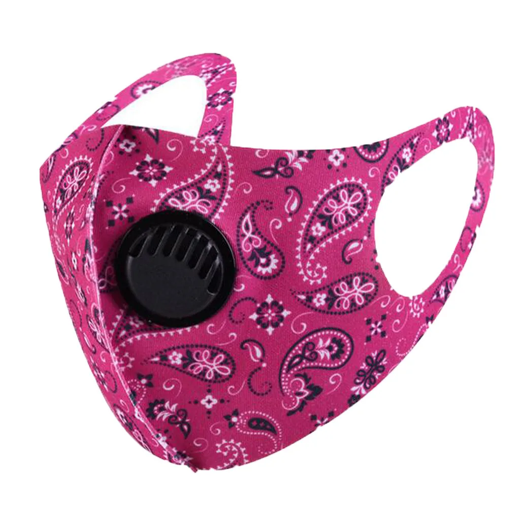 Маска для лица с дыхательными клапанами маска из хлопка многоразовая моющаяся