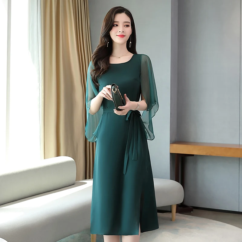 Женское шелковое платье элегантное облегающее однотонное Новинка лета