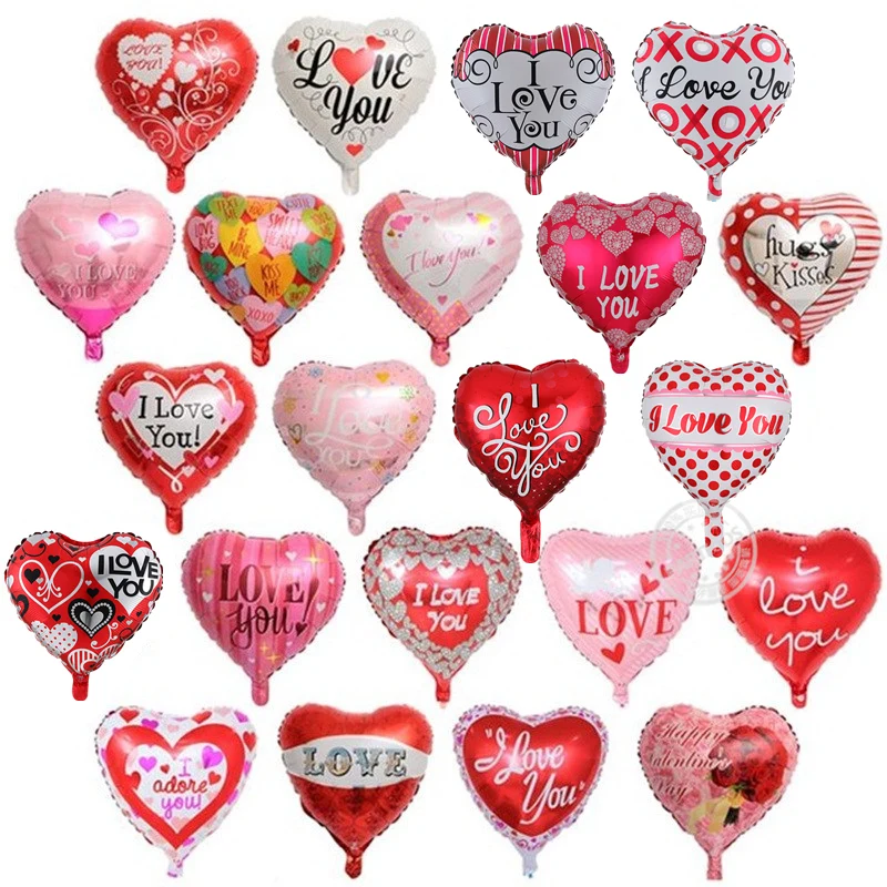 10 шт 18 дюймовые сердечные шарики из фольги разных форм I Love You Воздушный шар День