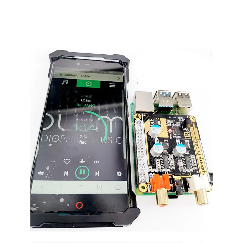 Цифровой аудиоцап Raspberry Pi 4B объемный мод reneaudio HIFI Двойное декодирование DAC I2S B3