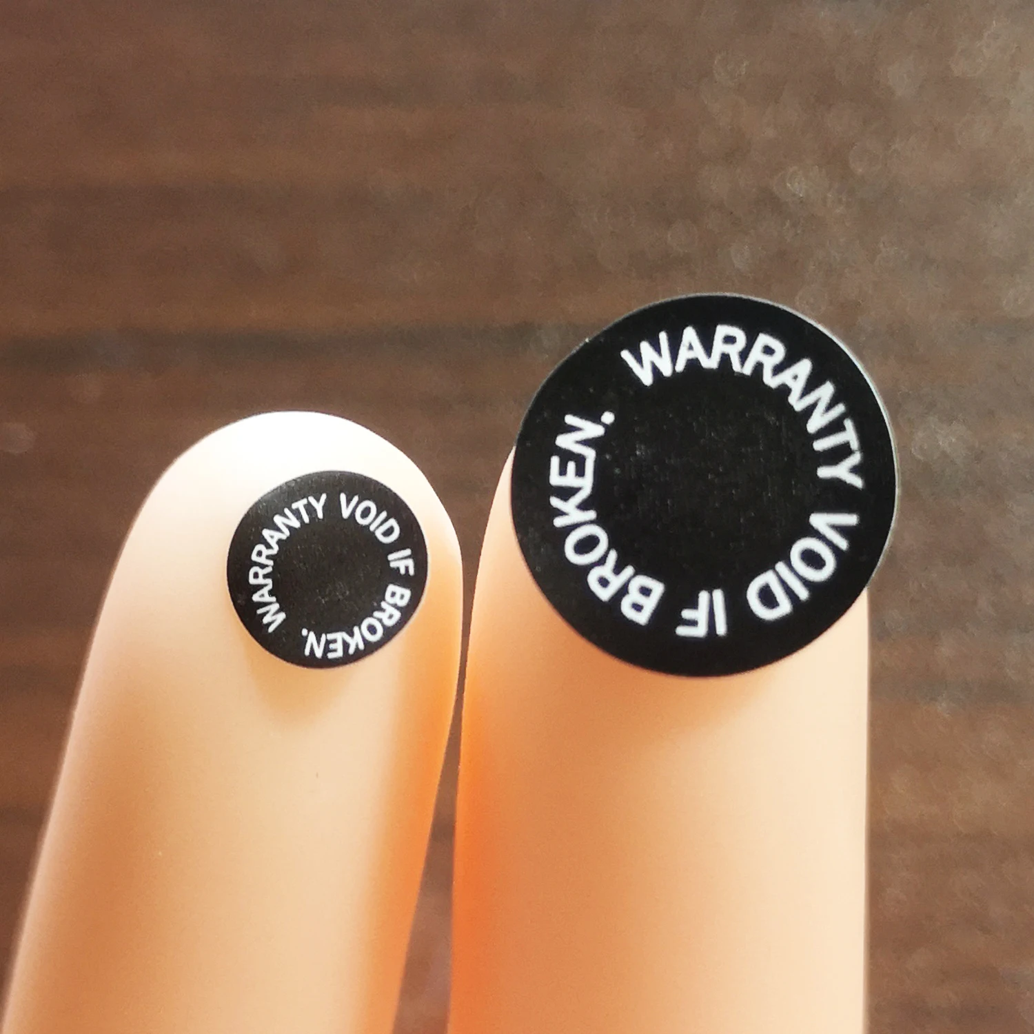 

WARRANTY VOID IF BROKEN tamper evidence label stickers 6mm or 11mm V54