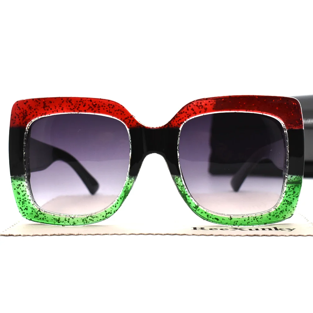 Fashion Square Sunglasses Women Luxury Brand Designer Oversized Frame Way Out Sun Glasses Hipster Ladies Shades Visor Oculos Top