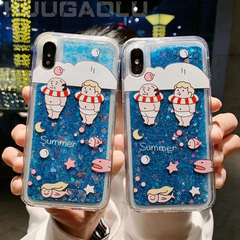 Чехол с зыбучим песком для Huawei Y9 Y6 Y5 Y7 Prime Pro 2019 2018 P Smart Plus милый силиконовый