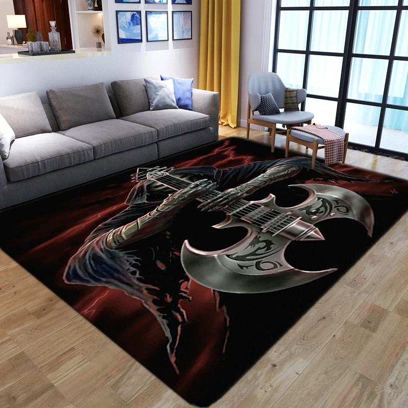 Horror Skulls Series Pattern Carpets for Living Room Bedroom bedside Soft Flannel Halloween Party Decor Area Rug Parlor Sofa Mat | Дом и сад
