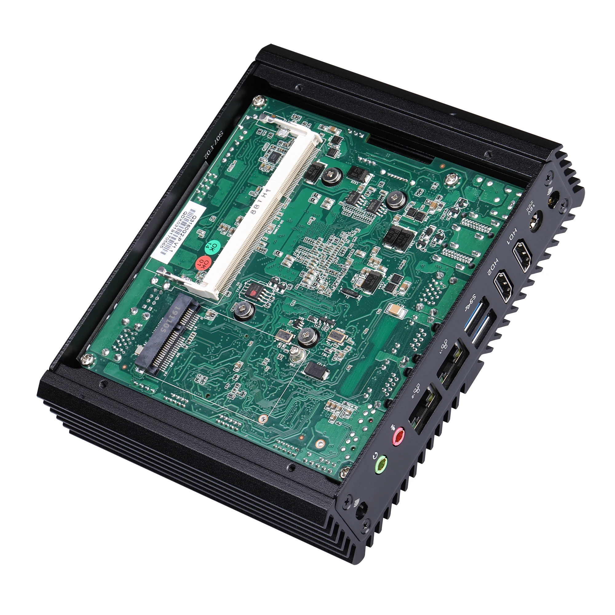 QOTOM Мини компьютер 2 Порт Gigabit Ethernet Порты Q150S S07 N3160 4 ядра AES NI 6 Вт * USB X86 небольшой
