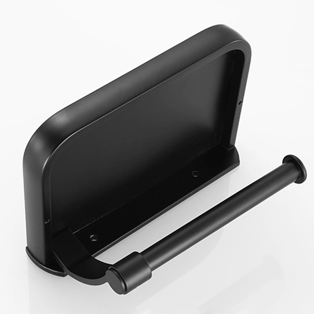 

Bathroom Paper Tissue Holder Shelves Wall Mounted No Drilling Storage Shelves Toilet Paper Holder With Phone Shelf