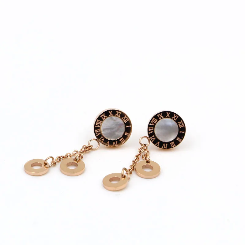 Серьги-кисточки из титановой стали с двойными кольцами | Украшения и аксессуары