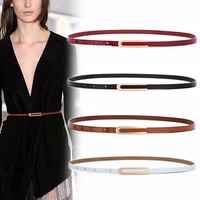 cowhide belts for women high quality thin genuine leather belt dress fashion gold alloy buckle strap jeans soft cow waistbands