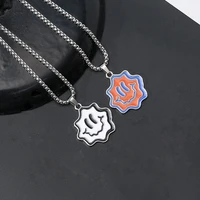 fashion cartoon smiley expression necklace hip hop personality design street accessories couple clothes pendant accessories