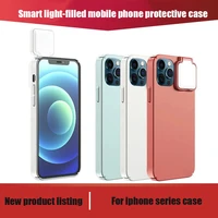 for iphone series smart fill light case for iphone 12 11 pro max mini x xr xs 7 8 plus se2 soft silicone cover
