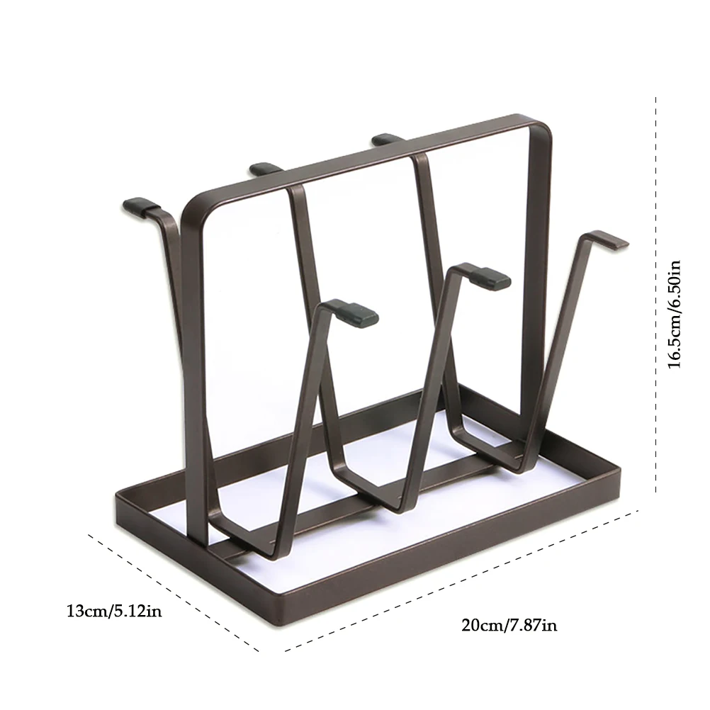 2019 железная стойка для 6 чашек стеклянная кружка дома кухни бара дерева посуды