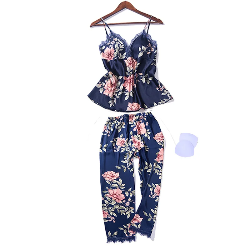 Сексуальная Домашняя одежда пижамы женские 5 шт. ремень топ брюки костюм банный