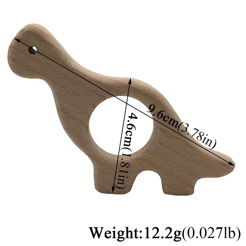 DIY динозавр Юрского периода форма ребенка деревянный Прорезыватель пищевого