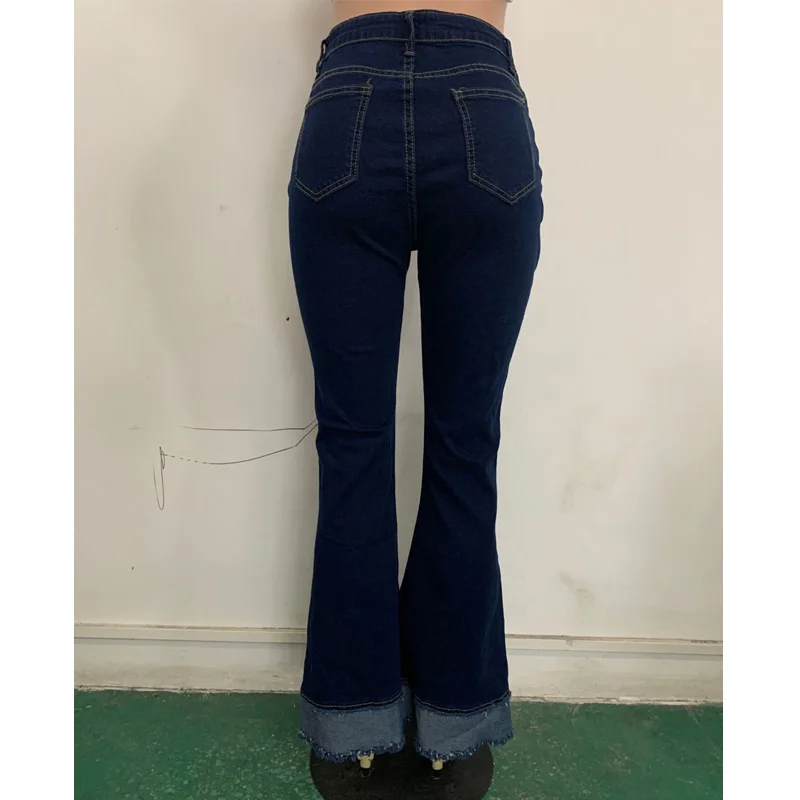 

Retro Straight Pachwork Bodycon Flare denim Pants Women's Jeans Mid Waist Streetwear Pants Summer Fashion Loose Jeans Women