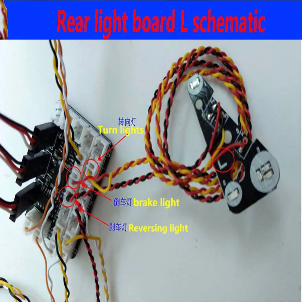 Светодиодные передние задние фонари + IC лампа группа фар комплект для TRAXXAS Trx4 RC