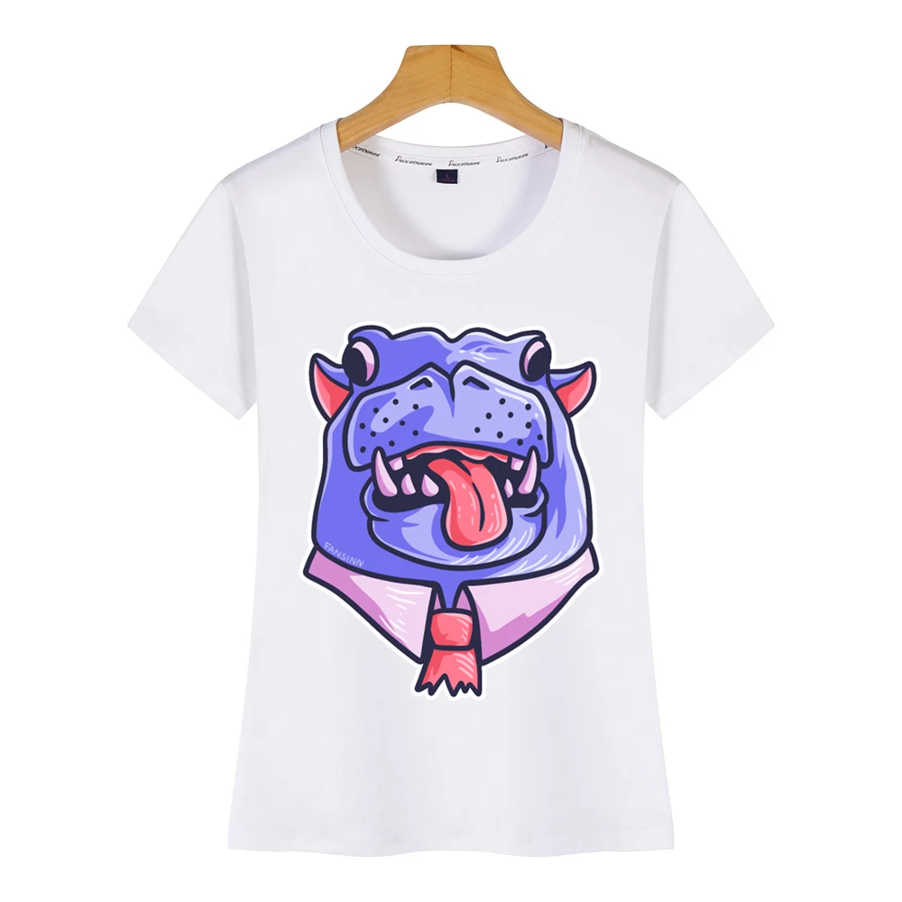 Женская футболка с бегемотом safari africa hippo сексуальная короткая женская в стиле