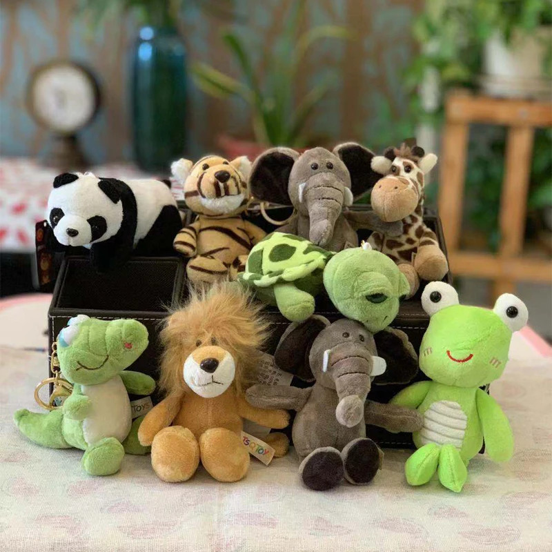 

funny new Cute Stylish soft Net Red Popular Cartoon little animal bag pendant plush doll Colorful deer keychain wedding gift