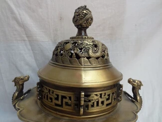 Бесплатная доставка &lt16 ''Тибетский Бронзовый буддистский Голова Дракона шар