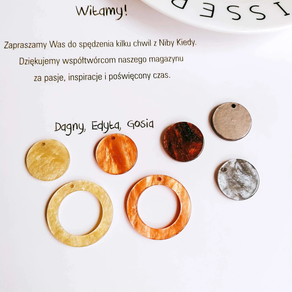 Круглые серьги подвески из уксусной кислоты аксессуары для сережек материал