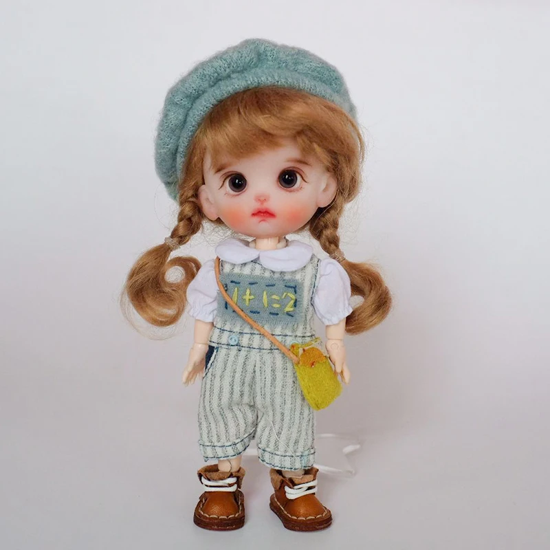 

Ob11 baby doll clothes GSC BJD soft clay baby clothes suit hat+shirt+pant+shoes+bag Doll accessories