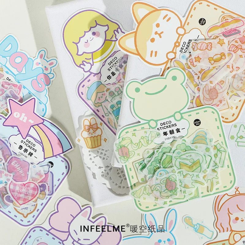 40 шт./лот мультфильм энергия девушка серия декоративные наклейки дневник Сделай