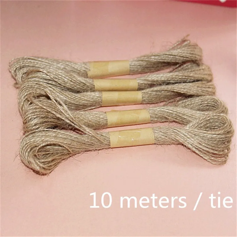 10 м/галстук 2 мм натуральный пеньковый Канат этикетка слинг аксессуары для дома